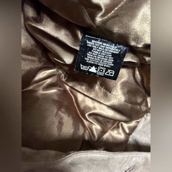 686 insulated Women's Beige Leather Jacket small VERY WARM - Picture 6 of 9